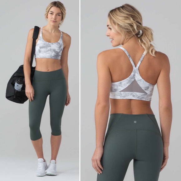 lululemon athletica Other - Lululemon Train Times Bra Grey White Print 4